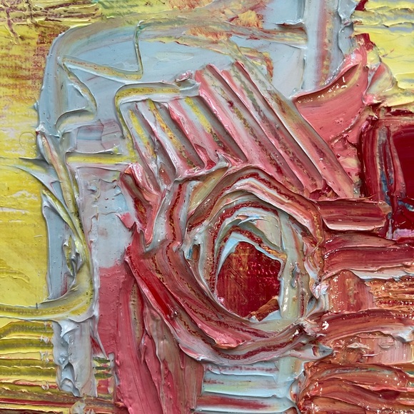 Sun Rise “An Original  Oil  Painting Abstract  Style 9”x13” Handmade - Picture 7 of 12